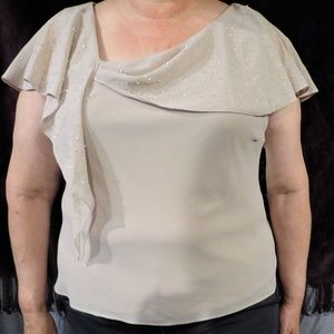 Another Thyme Embellished Draped Blouse 20W